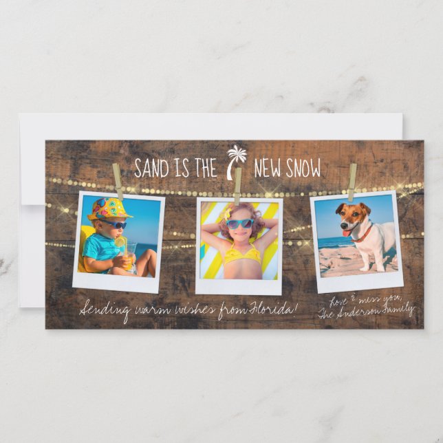 Florida Holiday Sand es la nueva tarjeta de 3 foto (Anverso)