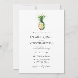 Florida Invitaciones a matrimonio Pineapple acuare
