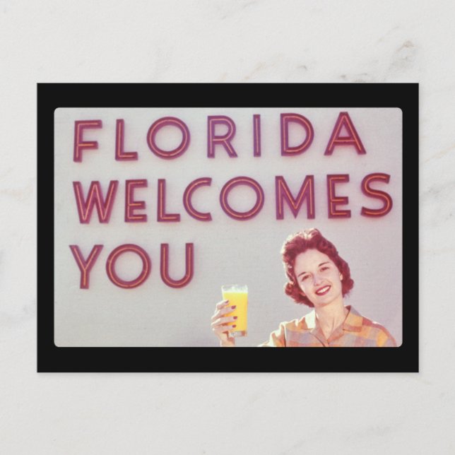 Florida le da la bienvenida a su postal (Anverso)