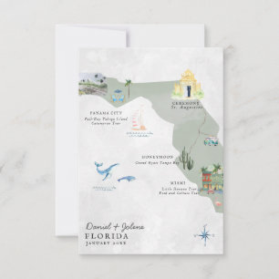 Florida   Mapa de Itinerario de Boda de Destino