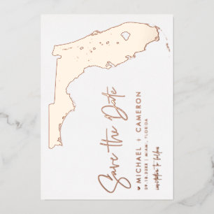Florida Mapa Minimalista Foto Anuncio de Fecha de