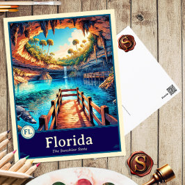 Florida | Postal de estilo anime con sombreado tip