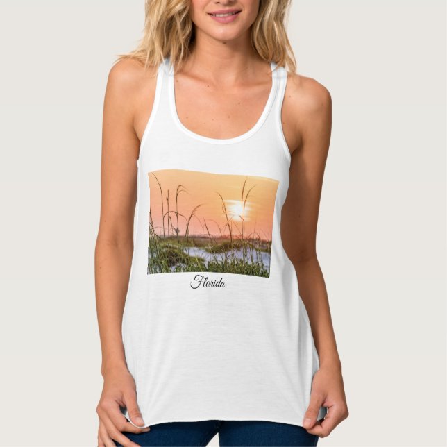 Florida Sea Oats Sunrise Tank Top (Anverso)