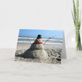 Florida Snowman - Tarjeta de saludo