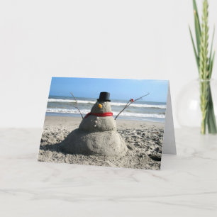 Florida Snowman - Tarjeta de saludo