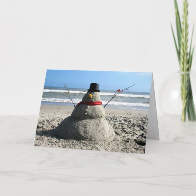 Florida Snowman - Tarjeta de saludo (Anverso)