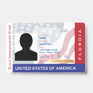 FLORIDA - Tarjeta de identificación del niño - Fon