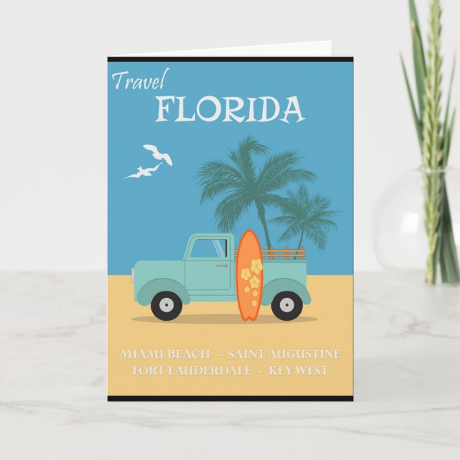 Florida: Tarjeta de saludo de viaje (Anverso)