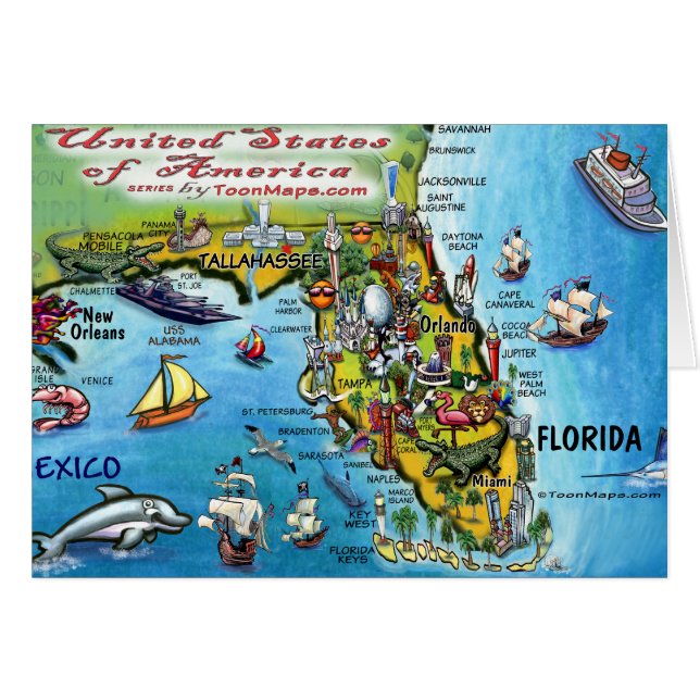 Florida USA Card (Anverso (Horizontal))