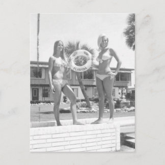 Florida Vintage Bikini Chicas foto postal Viaje