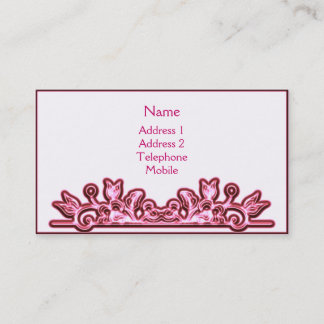 Florish elegante en rosas - tarjeta del perfil