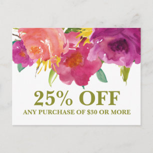 Florista de Bodas Tarjeta Promocional de Marketing