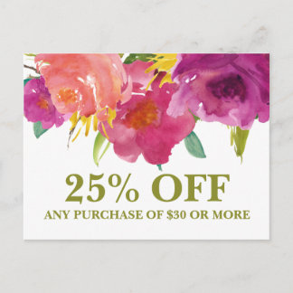 Florista de Bodas Tarjeta Promocional de Marketing