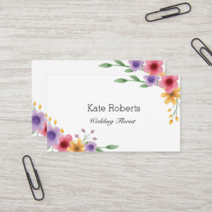 Florista floral de la tarjeta de visita de la