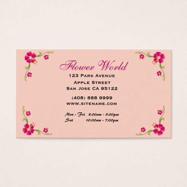 Floristería (Tarjetas de Presentación) (Frente)