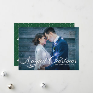 Floritura de letra elegante Navidad casados
