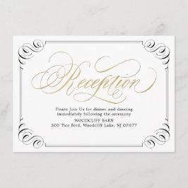 Floritura de recepción de caligrafía elegante vint