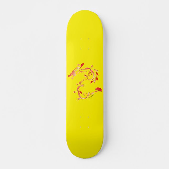 FloState Dragon Skateboard Deck (Anverso )