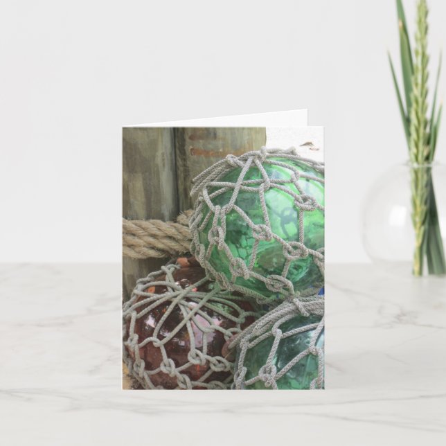 Flotas de vidrio náutico - Tarjeta de nota (Anverso)