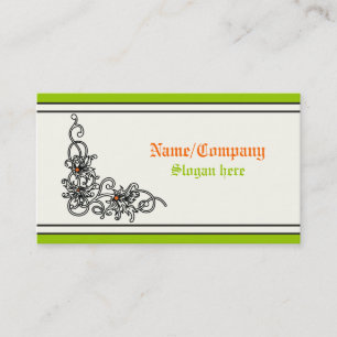Flouriane vid naranja verde negro tarjetas de visi