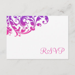 Flourish rosado púrpura elegante RSVP