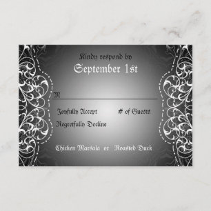 Flourish RSVP Tarjetas de recepción para novias y 