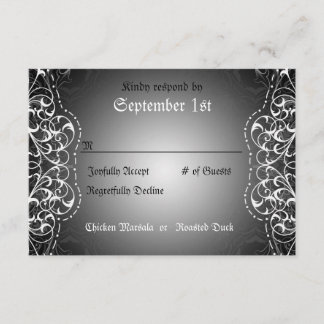 Flourish RSVP Tarjetas de recepción para novias y