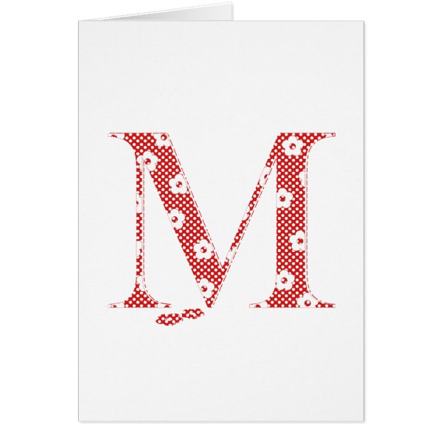 flower alphabet M (red and dots) (Frente)