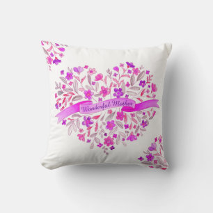 Flower bouquet heart art maravilla Madre almohada