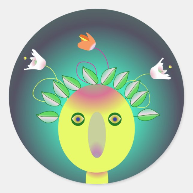 FLOWER DIOS Pegatina (Anverso)