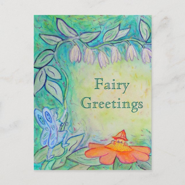 Flower Fairies saluda postales personalizadas (Anverso)