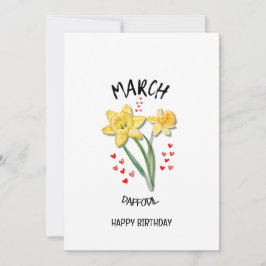 Flower Flower DAFFODIL Birthday Card