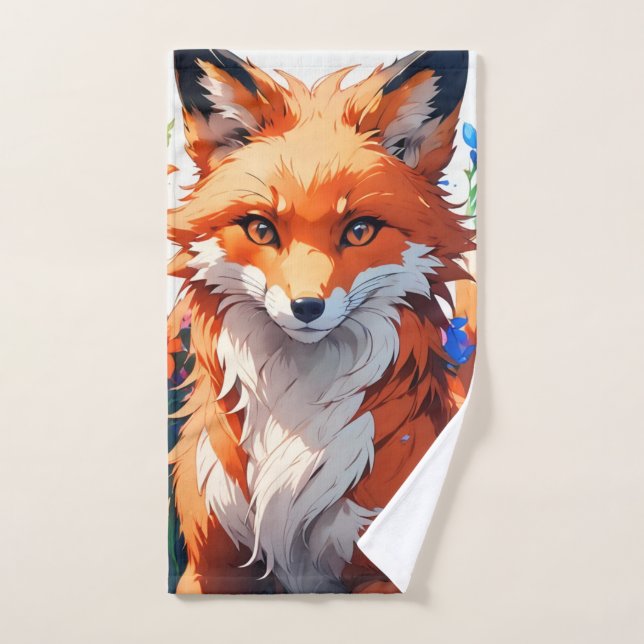 Flower Fox (Toalla de mano)