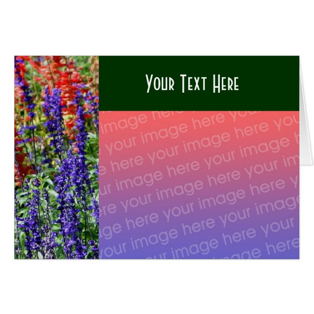 Flower Garden Floral Photo Card (Anverso (Horizontal))