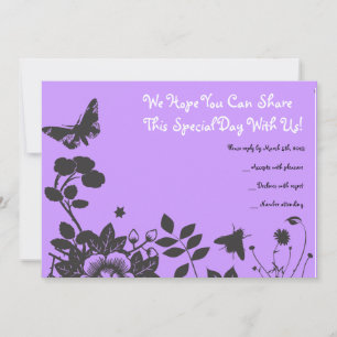 Flower Girl Bar Bat Mitzvah Invitación Tarjeta de 