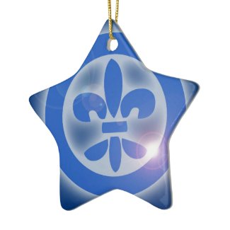 Flor de Lis - Lis Flower - Shine Healing Effects Adorno Navideño De Cerámica En Forma De Estrella