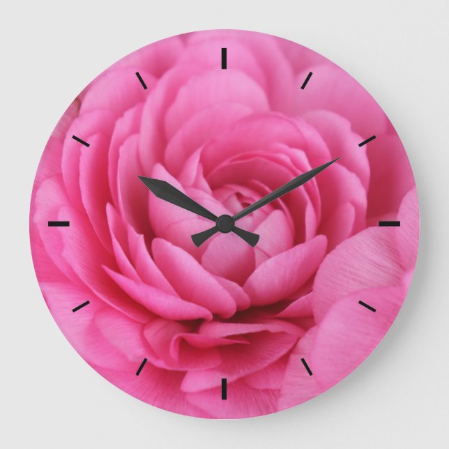 Flower Pink: reloj grande (Anverso)