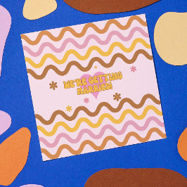 Flower Power 60's 70's Obtenemos tarjeta casada