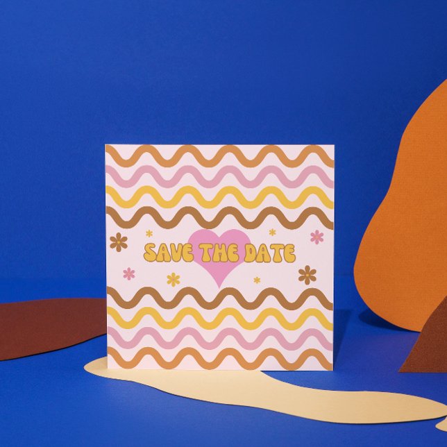 Flower Power 60's 70's Retro Guardar la tarjeta de (Subido por el creador)