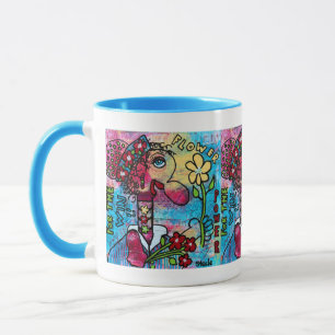 "Flower Power para Ganar" Taza para Bebidas de 11
