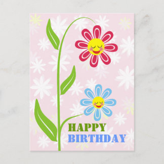 Flowers Happy Birday Postales