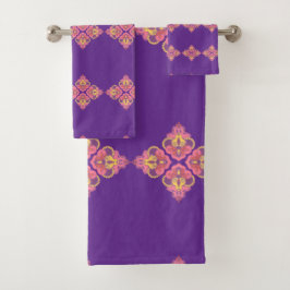 Flowers on Purple Towel