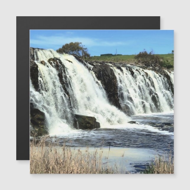 Flowing Waters of Hopkins Falls Magnetic Card (Anverso/Reverso)