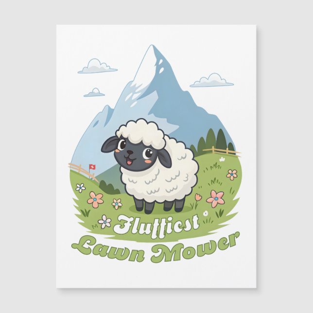 Fluffiest Lawn Mower – Adorable Blacknose Sheep (Anverso)
