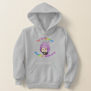 Flúffin mágico, unicornio, hoodie de pullover pa