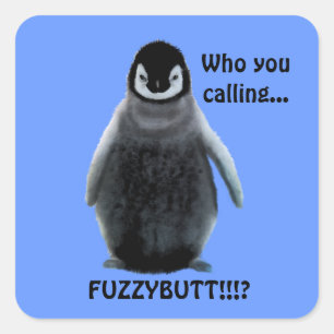 Fluffy Baby Penguin Cute Funny Pegatinas