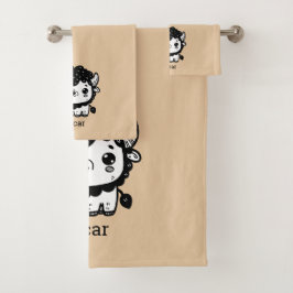 Fluffy Bison Baby - Kawaii Farm Animal Art