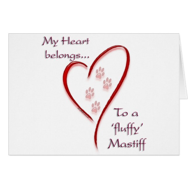 Fluffy Mastiff Heart Pertenece (Anverso (Horizontal))