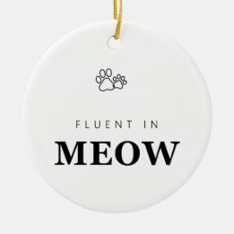 Fluido en Ornamento de Huella de Garra de Gato Div