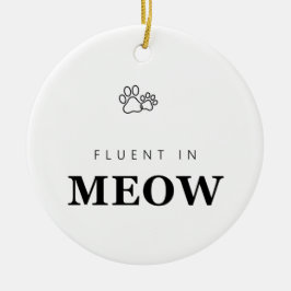 Fluido en Ornamento de Huella de Garra de Gato Div
